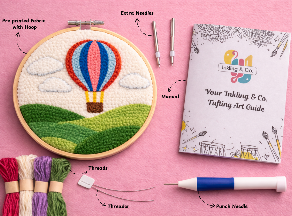 “Skyward Dreams” Punch Needle Embroidery Kit