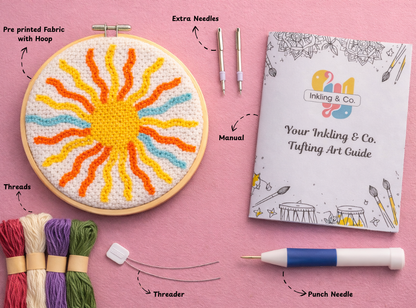 “Radiant Sunshine” Punch Needle Embroidery Kit