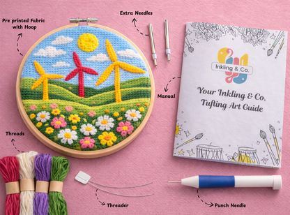 “Blooming Breeze” Punch Needle Embroidery Kit