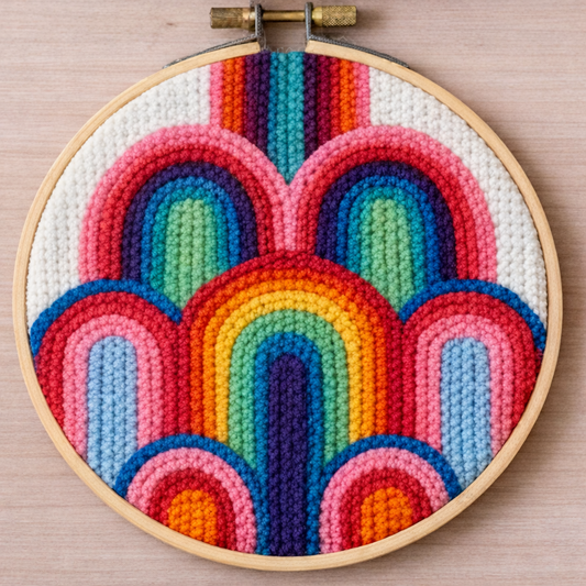 “Rainbow Reverie” Punch Needle Embroidery Kit