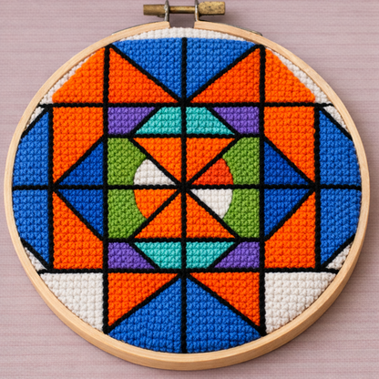 “Vibrant Harmony” Punch Needle Embroidery Kit