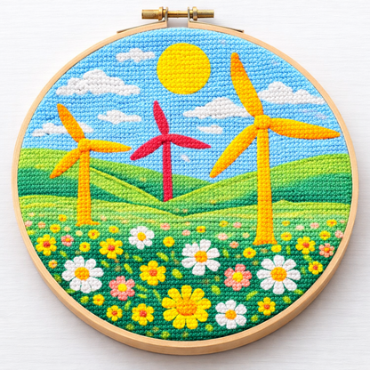 “Blooming Breeze” Punch Needle Embroidery Kit