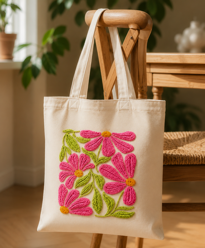 Punch Needle Tote Bag