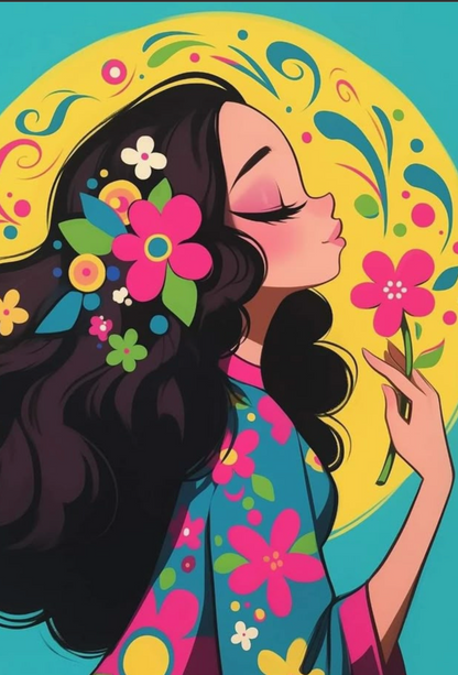 🌸 Flower Child - Paint by Numbers Kit