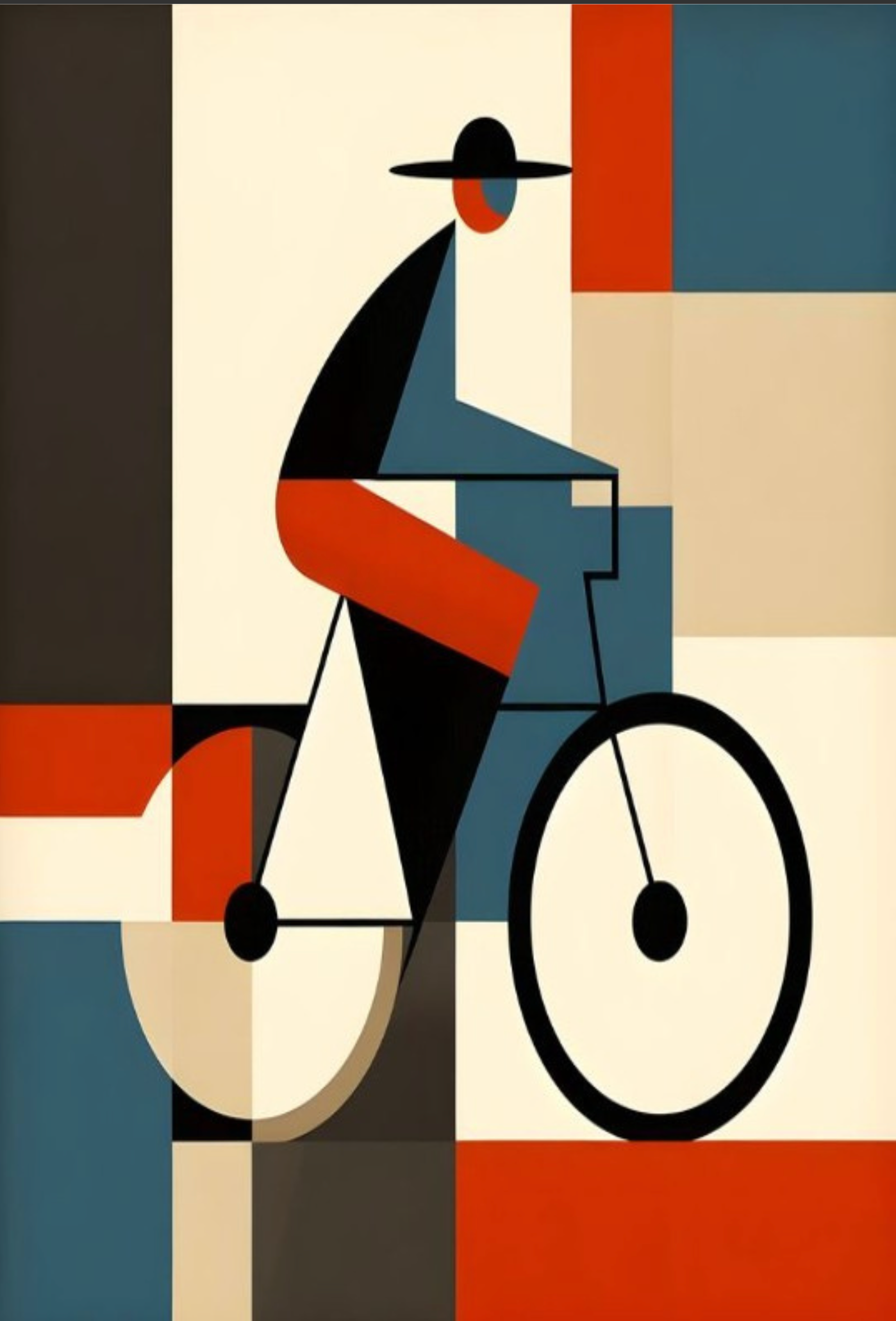 Discover the Joy of Painting – Geometric Cyclist Art K