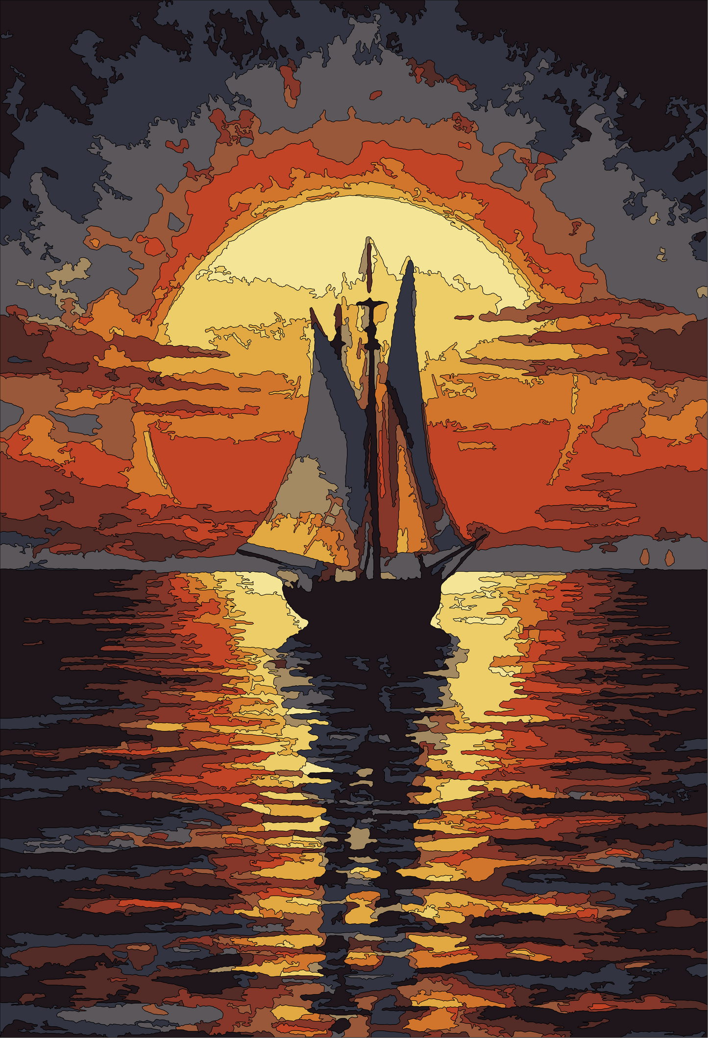 “Sail into the Sunset” – Paint by Number Kit
