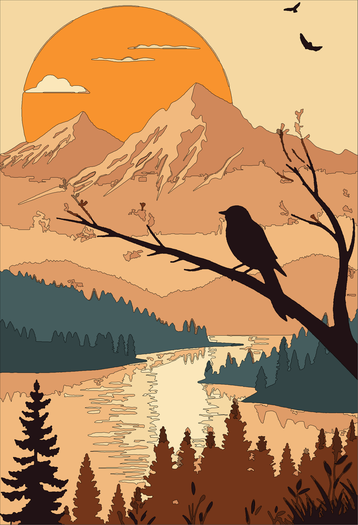 "Stillness & Song" – Paint by Number Kit