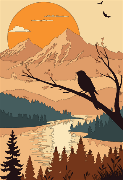 "Stillness & Song" – Paint by Number Kit