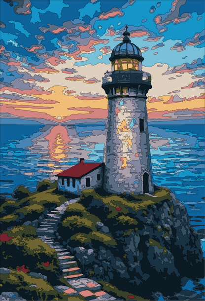 "Beacon of Dusk" – Paint by Number Kit